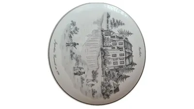 KPM Berlin Sammelteller Jagdschloss Grunewald um 1790 Porzellan Weiß 24.7 cm