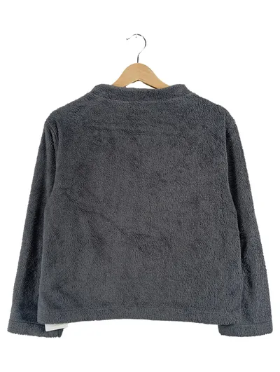 UNIQLO Damen Fleecepullover Grau Gr. 36/S Basic Langarm