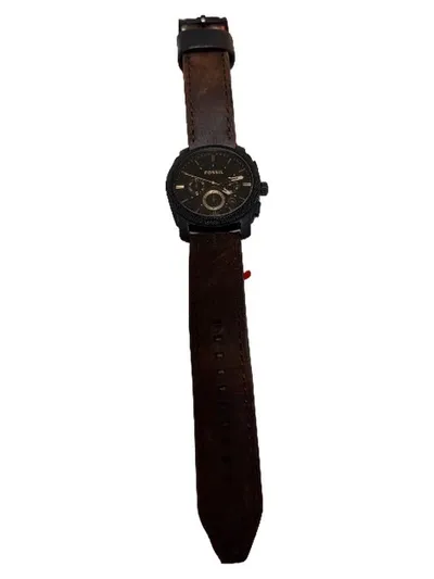 Fossil Herren Armbanduhr Chronograph Lederarmband Schwarz Casual