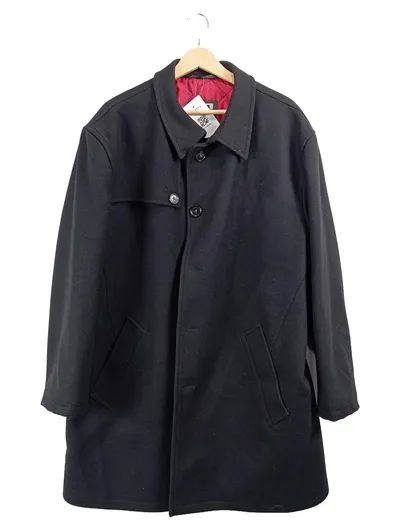 bugatti Herren Steppmantel Schwarz Gr. 56 Wolle Klassisch Business