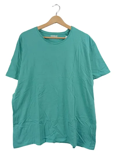 1982 Herren T-Shirt Basic Türkis Gr. 54, XXL Kurzarm Baumwolle