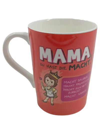 Depesche Tasse Mama Du Hast Die Macht Rot Porzellan 350ml Geschenk