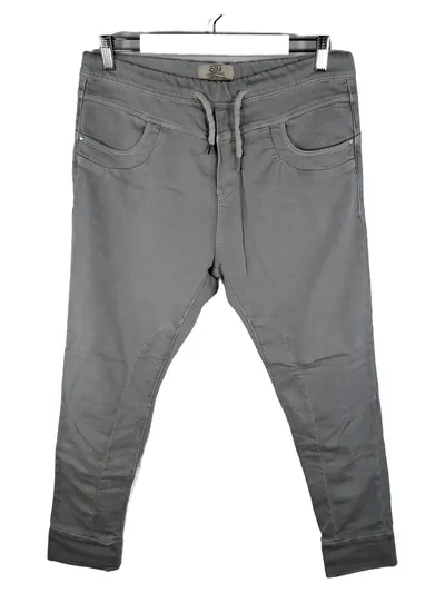 C.O.J Damen Jogginghose Drop Crotch Haremshose Grau Gr. XL Vintage