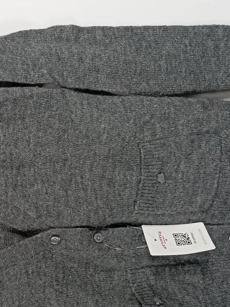 Abercrombie & Fitch Strickjacke Damen Gr. M Grau Wolle Cardigan 4