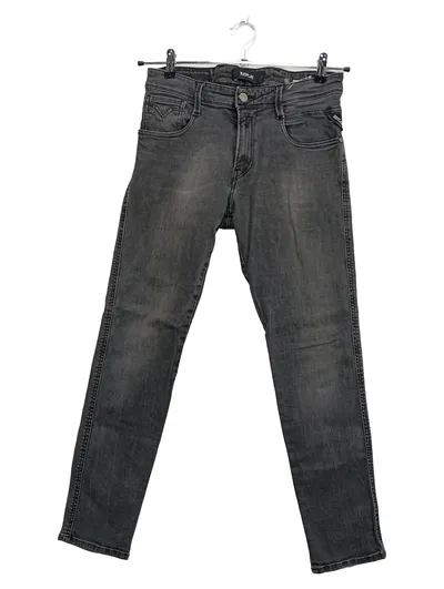 Replay Anbass Herren Jeans W30 Grau Slim Fit Denim