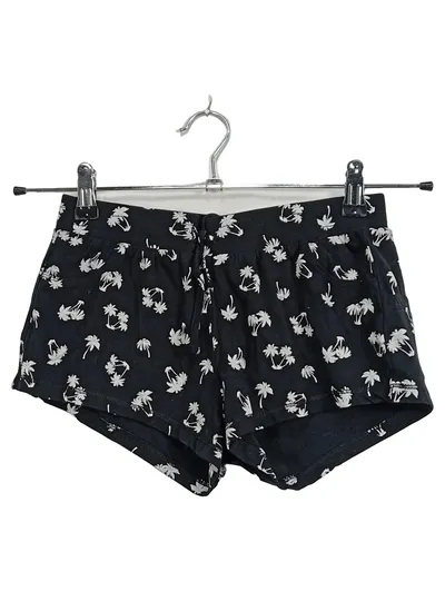 Here & There Shorts Mädchen Gr. 158 Schwarz Palmenmuster Sommer
