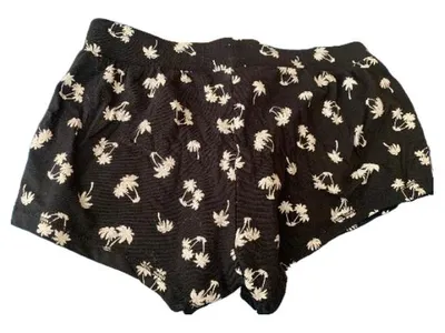 Here & There Shorts Mädchen Gr. 158 Schwarz Palmenmuster Sommer