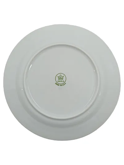 Kahla Kuchenteller Weiß Goldrand Ornament Keramik 19 cm Klassisch