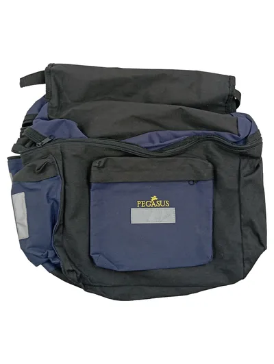 PEGASUS Fahrradtasche Gepäckträgertasche Blau Schwarz 15L Polyester