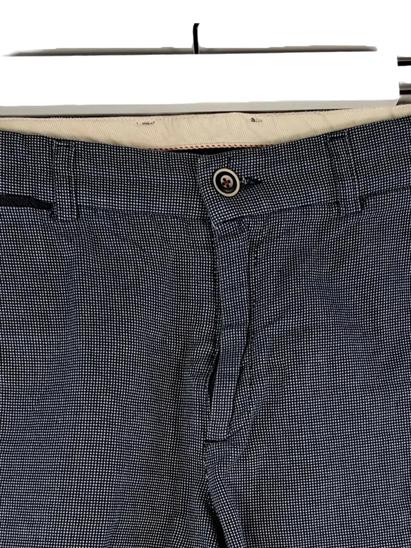 El Ganso Herren Chino Shorts Blau Gr. 40 W31 Baumwolle Gepunktet 3
