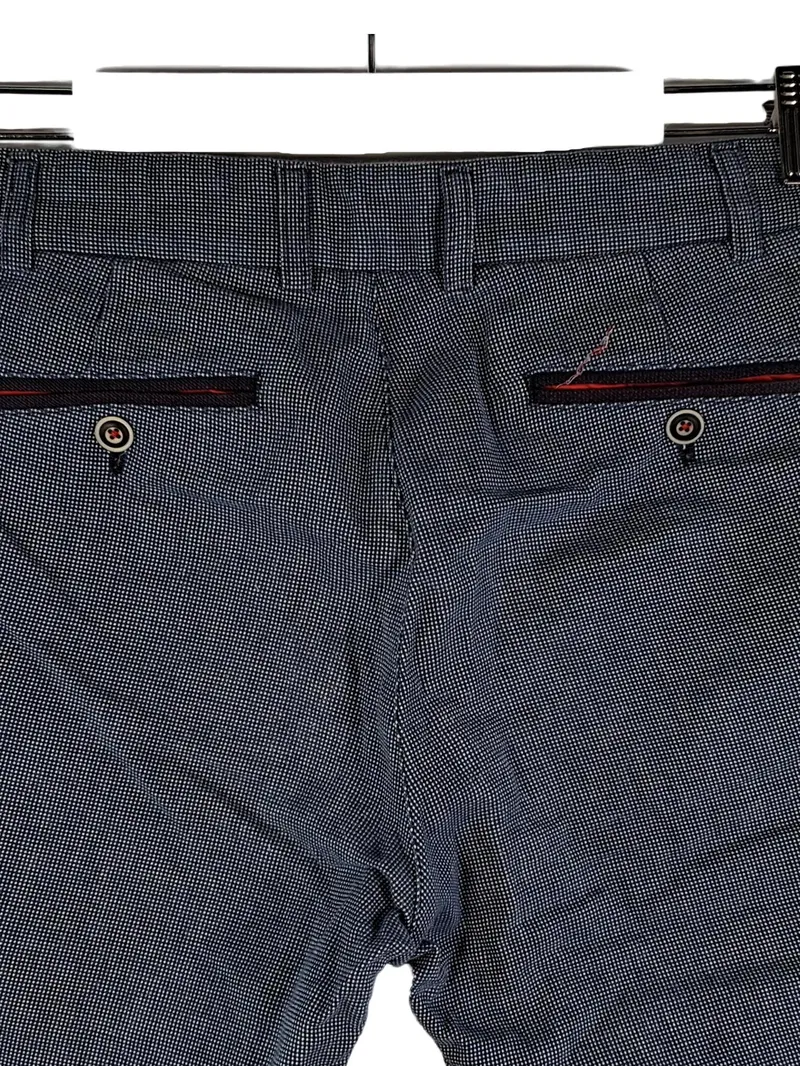 El Ganso Herren Chino Shorts Blau Gr. 40 W31 Baumwolle Gepunktet 4