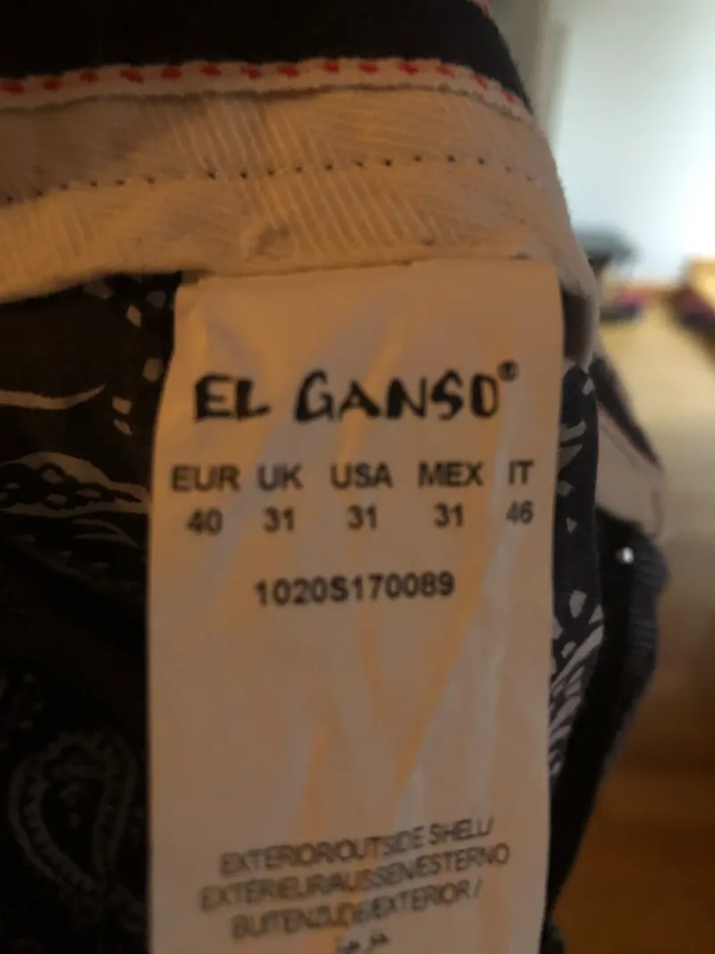 El Ganso Herren Chino Shorts Blau Gr. 40 W31 Baumwolle Gepunktet 5