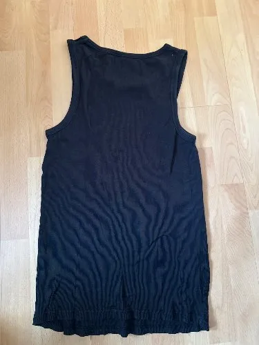 Smog Clothing Herren Unterhemd Tank Top Slim Fit Größe M Schwarz Rippstrick