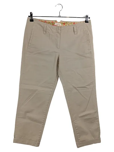 Daniel Hechter Damen Stoffhose Beige Gr. 36 Casual Baumwolle