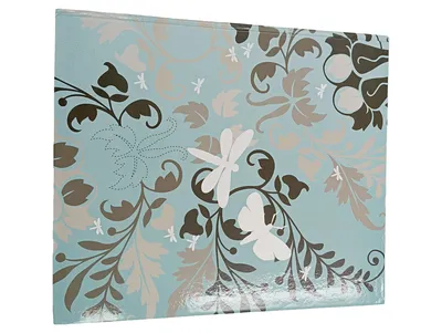 Henzo Jumbo Fotoalbum Notizbuch Türkis Blumen Libelle 33x29cm