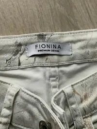 FIONINA Jeans Skinny Fit Beige Damen Gr. 42 W33 Abstrakt Casual 6
