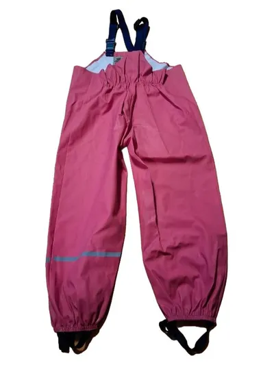 Rukka Regenhose Latzhose Mädchen Gr. 116 Pink Outdoor wasserdicht