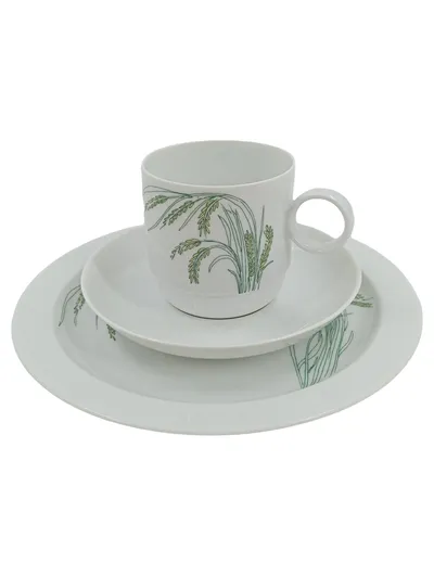 Rosenthal studio-linie Kaffeeservice Tasse Unterteller Getreidemotiv Porzellan