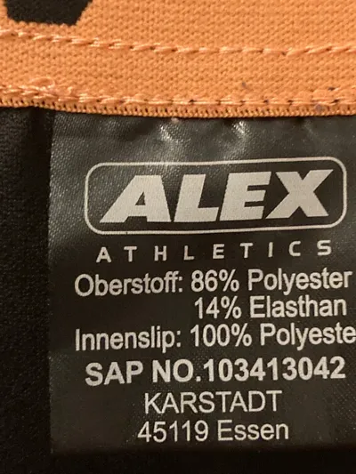 ALEX Athletics Damen Laufshorts Schwarz Orange Grün Gr. M dry-fast