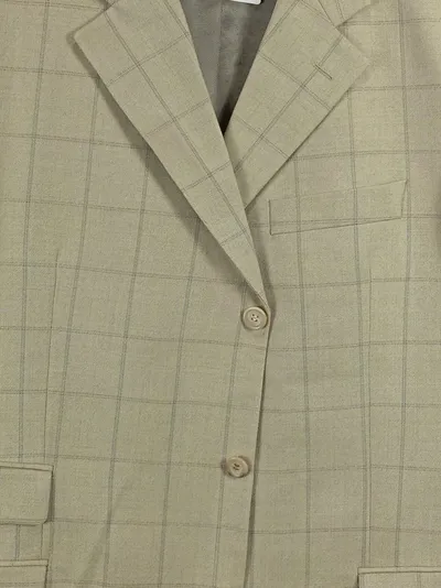 Gardeur Sakko Herren Gr. 56 Beige Kariert Business Travel Comfort