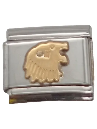 Nomination Composable Charm Anhänger Löwenkopf Edelstahl Gold