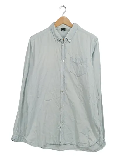 Dr. Denim Herren Freizeithemd Hellblau Gr. L Button-Down Casual