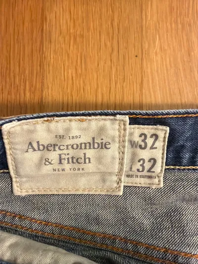 Abercrombie & Fitch Herren Jeans Regular Fit W32 L32 Blau Denim