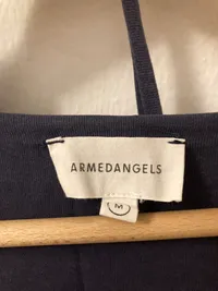ARMEDANGELS Damen Wickelshirt Langarm Blau Gr. M Lyocell Wrap Top 2