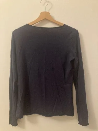 ARMEDANGELS Damen Wickelshirt Langarm Blau Gr. M Lyocell Wrap Top 4