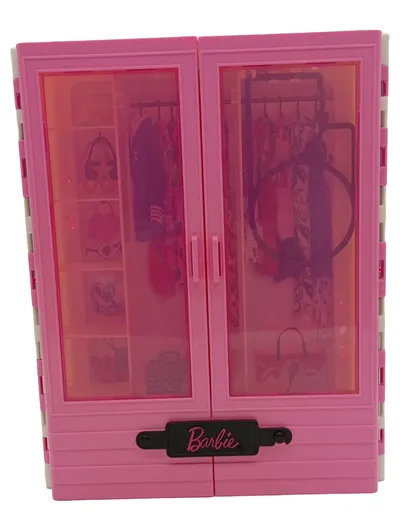 Barbie Kleiderschrank Traumkleiderschrank Pink mit Zubehör Puppenkleidung
