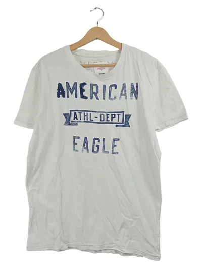 American Eagle Outfitters T-Shirt Herren Gr. L Weiß Athl-Dept Print