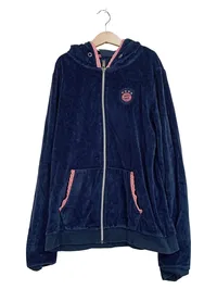 FC Bayern München Damen Sweatjacke Blau Gr. S Kapuze Reißverschluss Logo 1