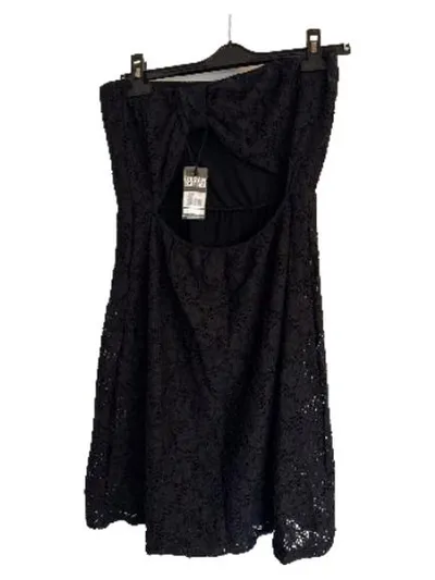 Urban Classics Damen Kleid trägerlos Spitze Schwarz XL Bandeau