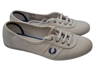 Fred Perry Sneaker Low Damen Gr. 39 Weiß Canvas Lace-Up B6278W