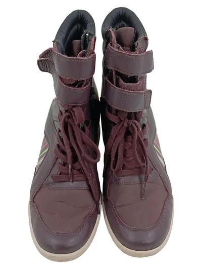 Reebok Damen Sneaker High Keilabsatz Wedge Lila Gestreift Gr. 39