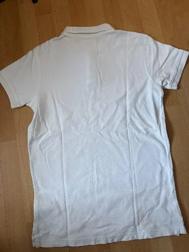 Ben Stone Poloshirt Herren Gr. M Weiß Basic Kurzarm Polo
