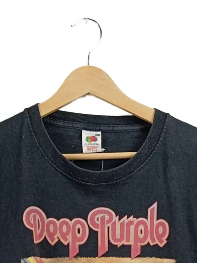 Fruit of the Loom Deep Purple T-Shirt Herren Schwarz Gr. 54 Bandshirt