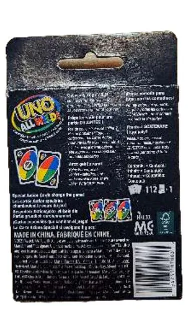 Mattel UNO All Wild Kartenspiel 112 Karten Familienspiel NEU