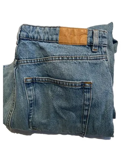Monki Damen Jeans Straight Leg Regular Fit Blau Gr. W32 L31