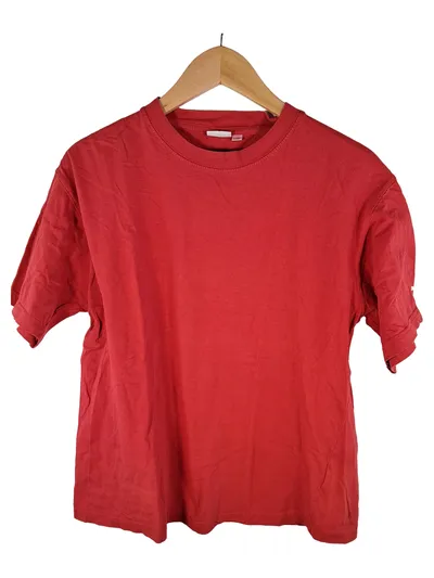 Boule T-Shirt Kinder Gr. 176 Rot Basic Baumwolle Kurzarm Uni
