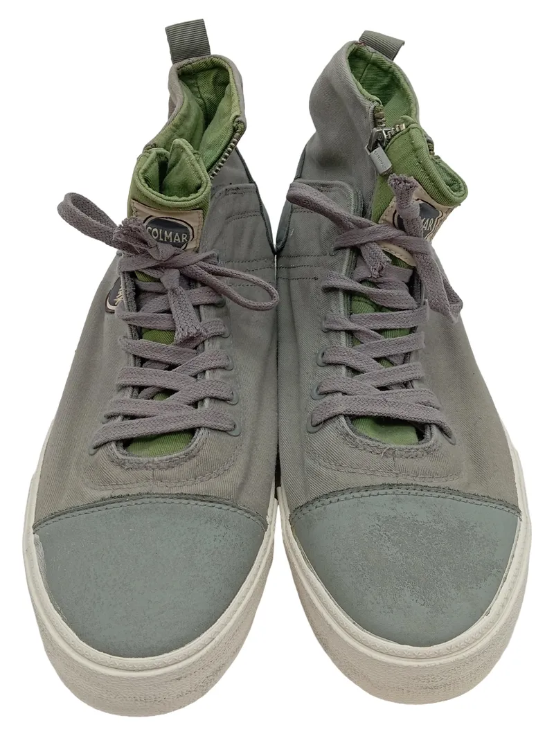 Colmar Herren Sneaker High Top Canvas Reißverschluss Grau Gr. 45 2