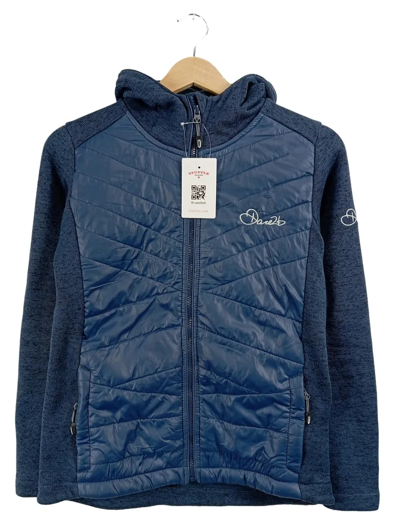 Dare 2b Damen Steppjacke Fleecejacke Blau Gr. 34 XS Outdoor Kapuze 1
