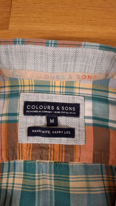 Colours & Sons Herren Freizeithemd Kariert Mehrfarbig Gr. M Casual