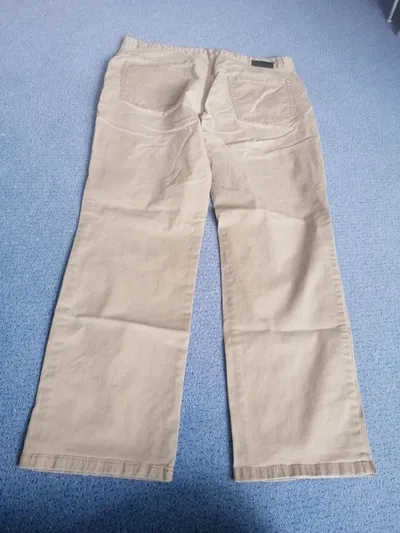 VIA CORTESA Stoffhose Damen Gr. 26 Beige Casual Chino Baumwolle