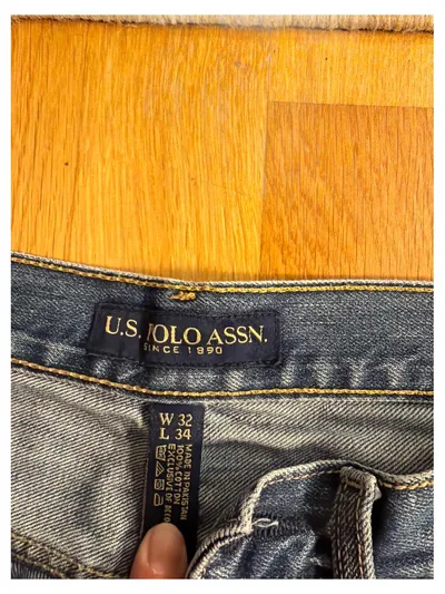 U.S. Polo Assn. Herren Jeans Bootcut Regular Fit W32 L34 Blau Baumwolle