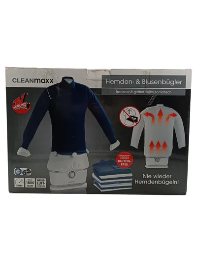 CLEANmaxx Hemden- & Blusenbügler Trockenbügeleisen 1800W vollautomatisch