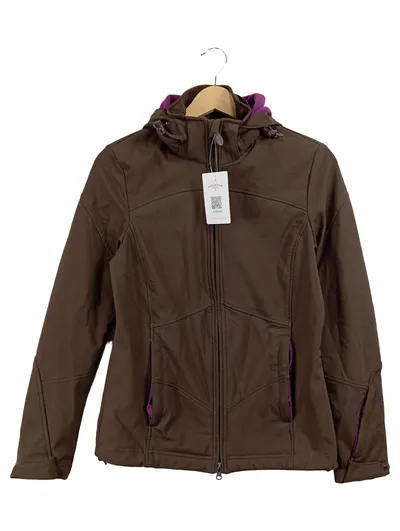Alpine Pro Damen Softshelljacke Gr. 36 Braun Outdoor Kapuze