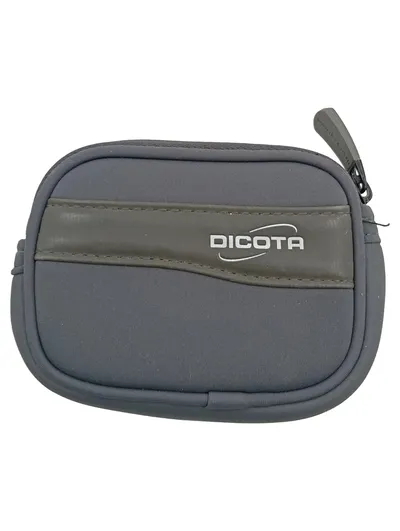 DICOTA Medientasche Grau Polyester 14x11cm Kameratasche Etui