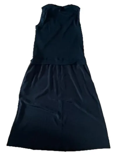 Marc Cain Sports Damen Freizeitkleid Maxikleid Schwarz Gr. 38 M Baumwolle