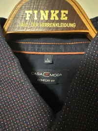 CASAMODA Herren Business Hemd Comfort Fit Gr. L 41/42 Blau Gepunktet 2